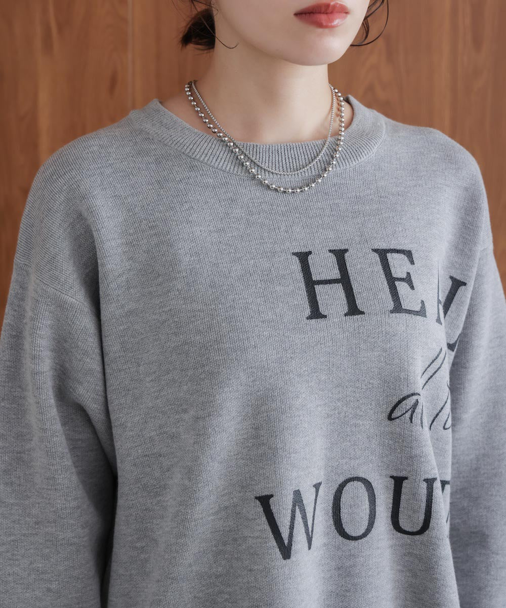 スウェットライクロゴニット