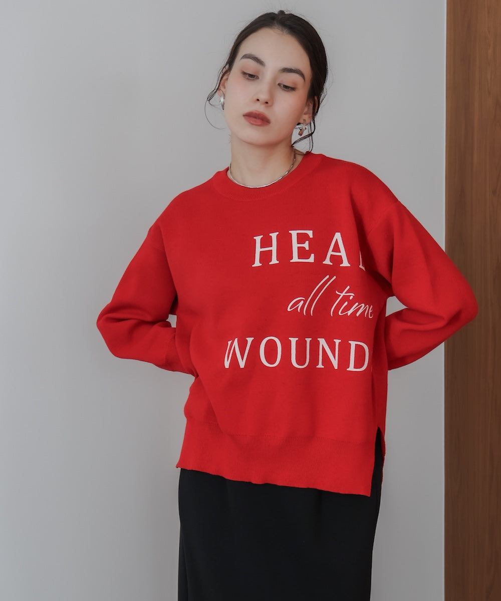 スウェットライクロゴニット