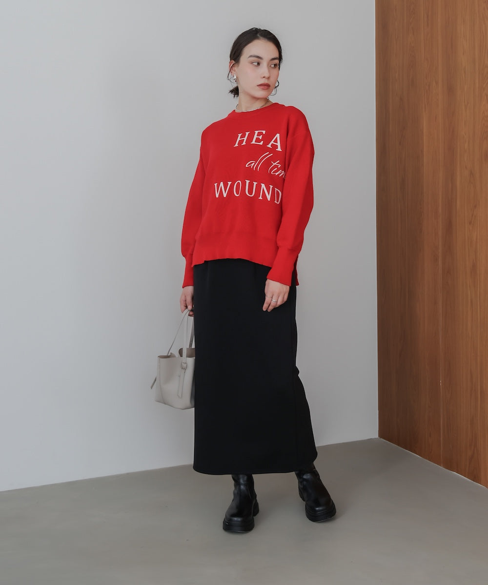 スウェットライクロゴニット