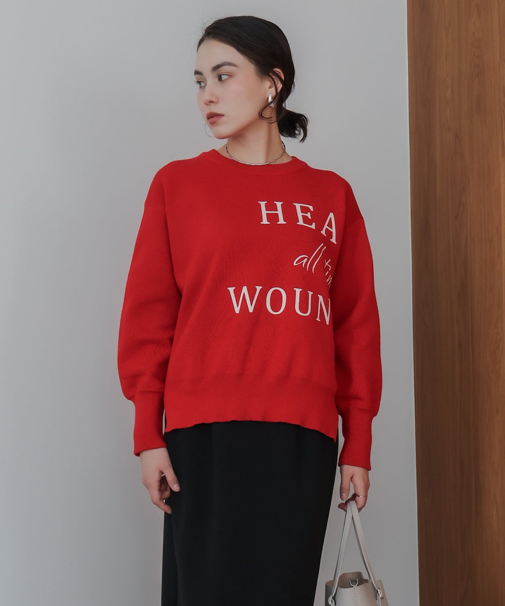 スウェットライクロゴニット