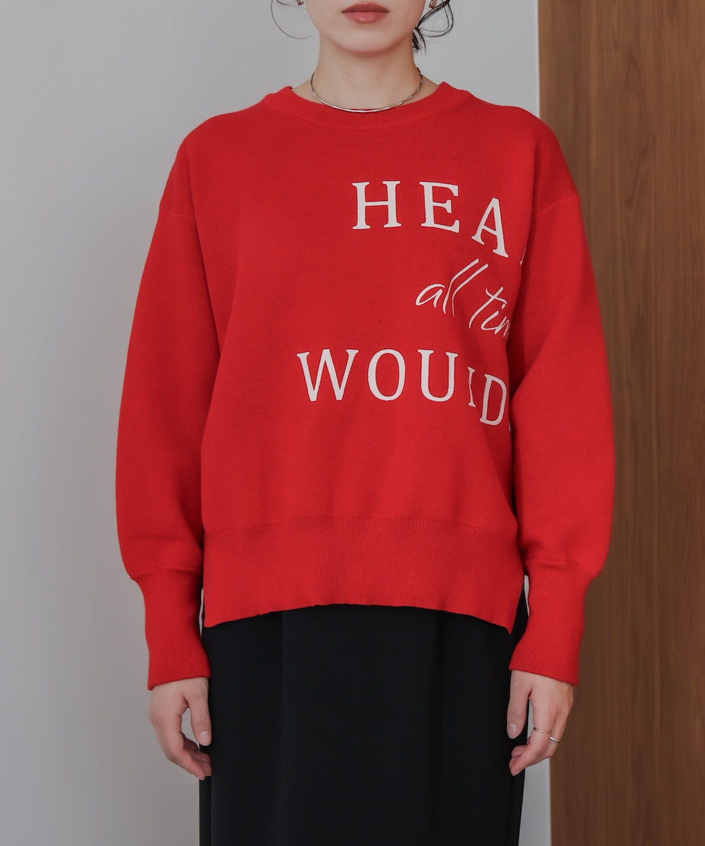 スウェットライクロゴニット