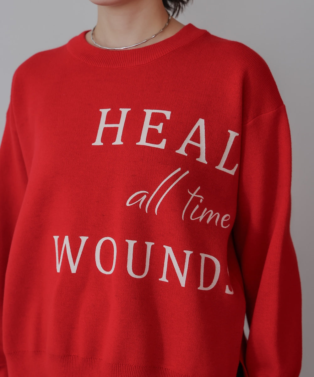 スウェットライクロゴニット