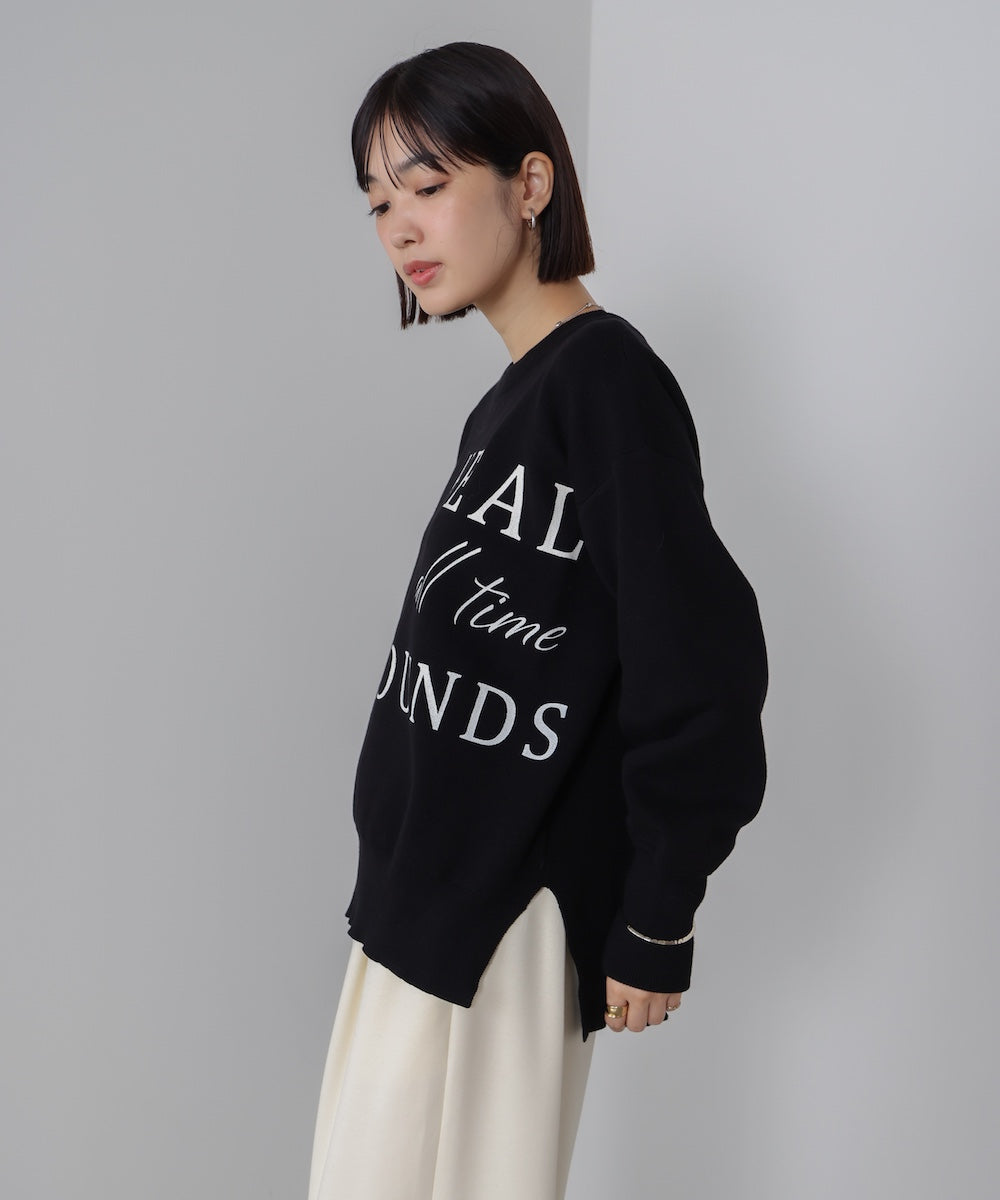 スウェットライクロゴニット