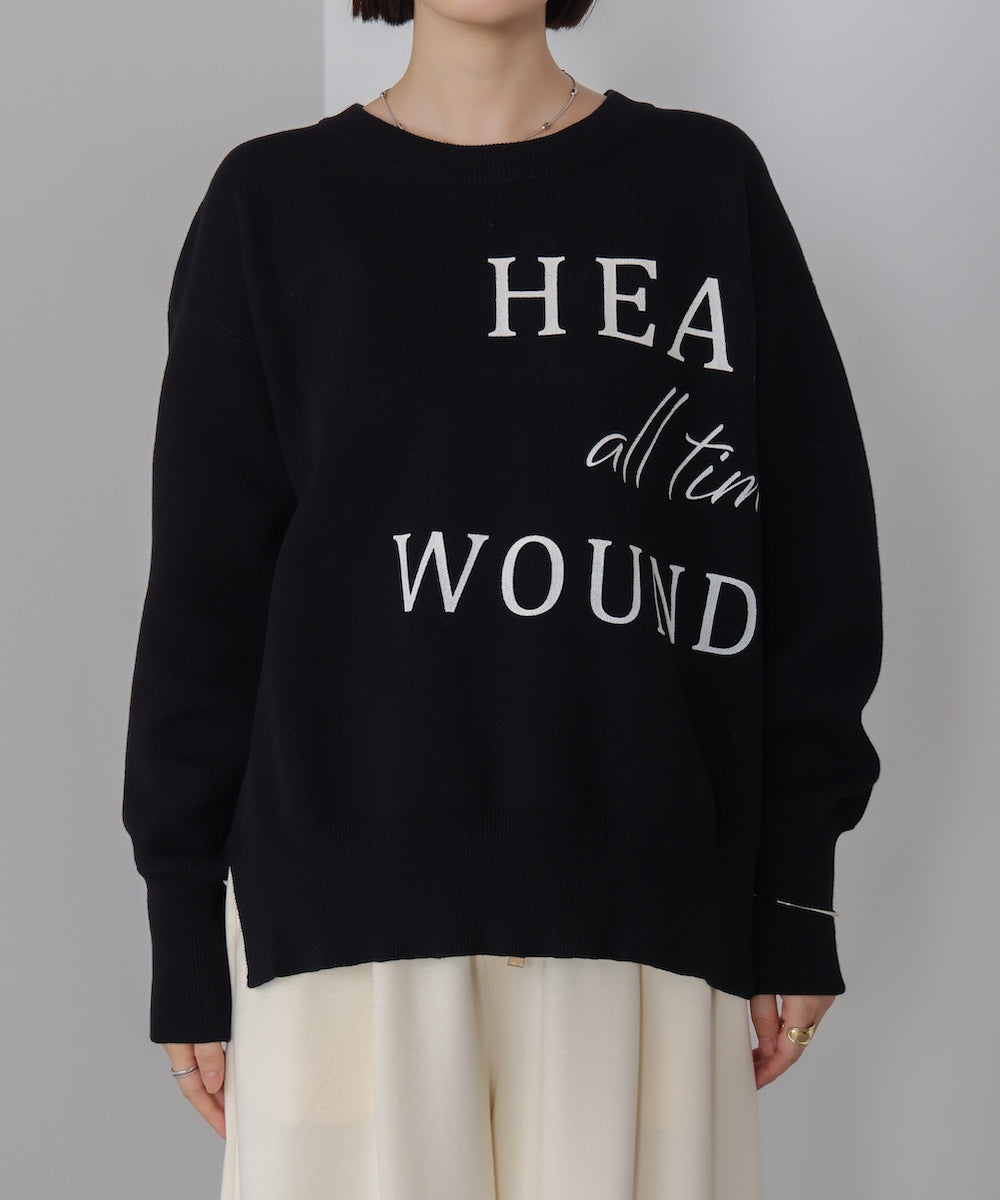 スウェットライクロゴニット