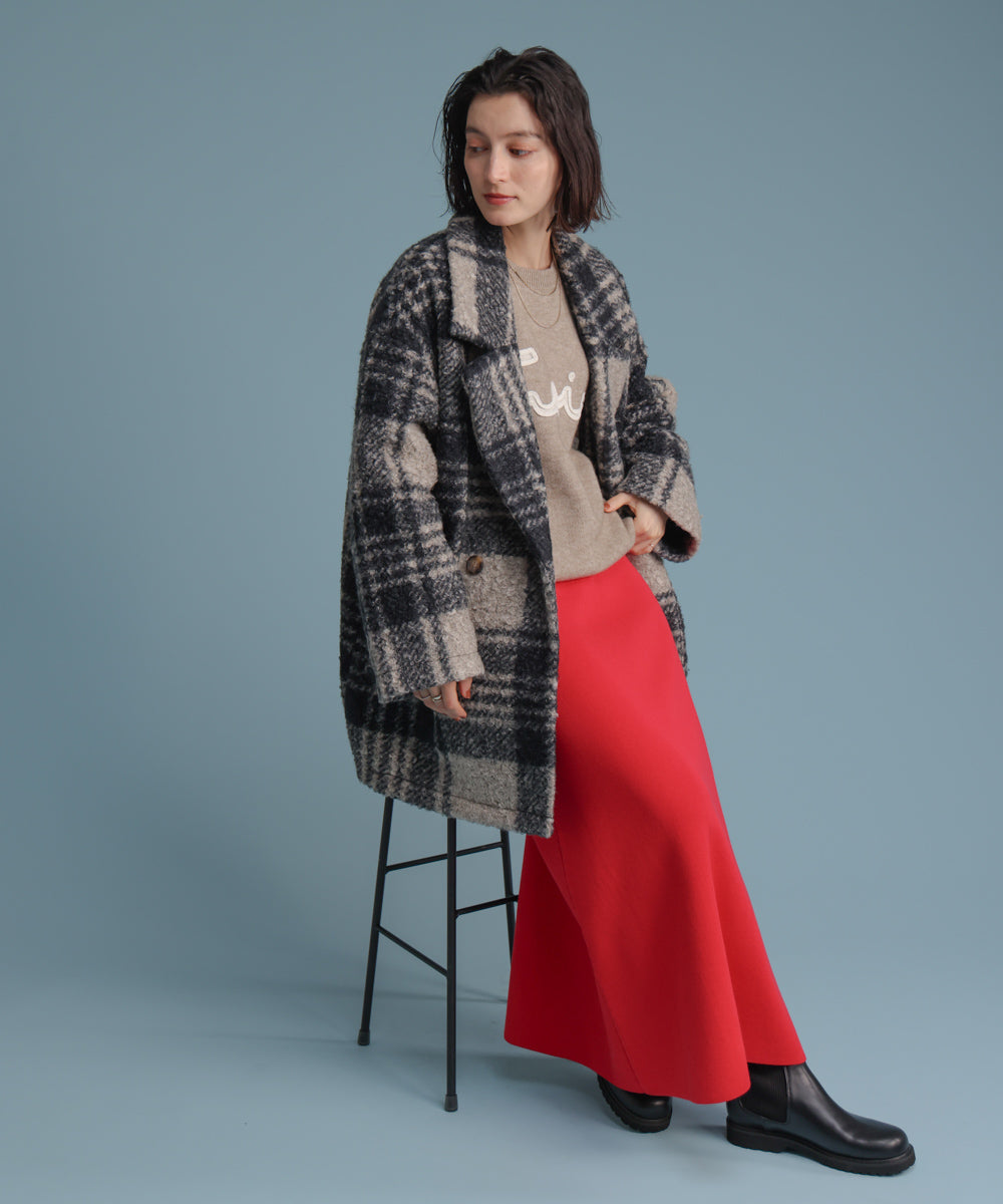 チュール刺繍ロゴニット