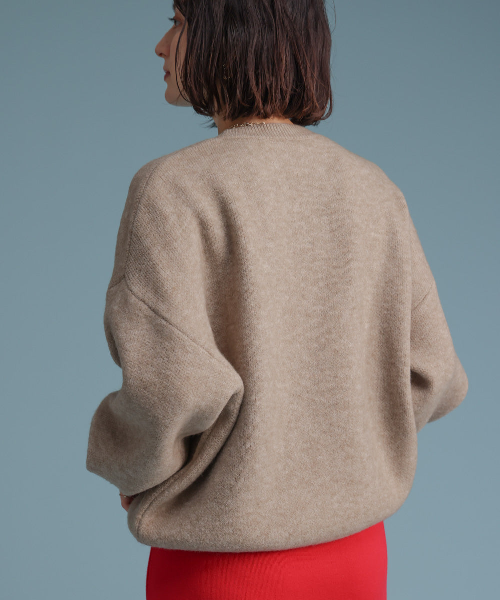 チュール刺繍ロゴニット