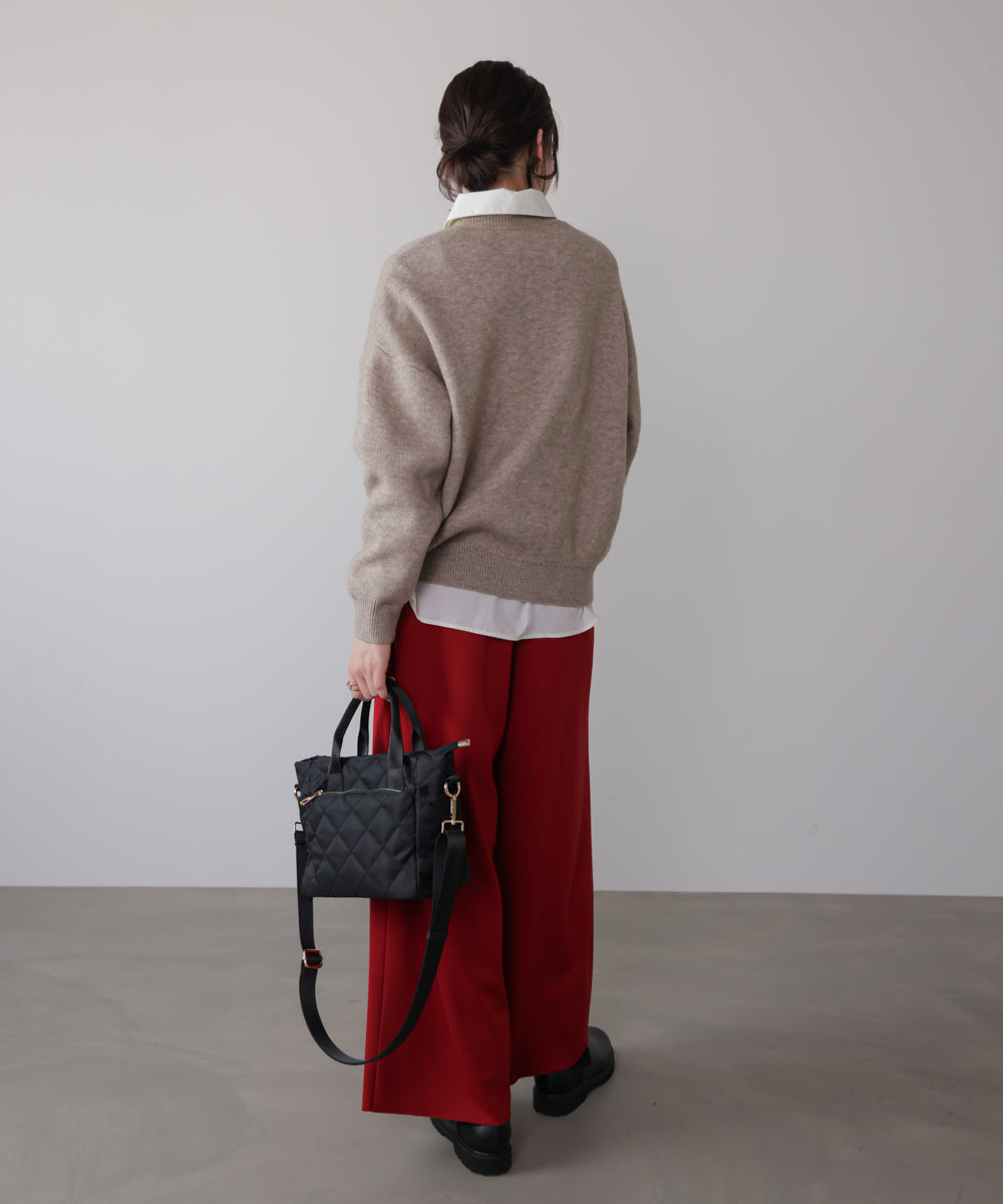 チュール刺繍ロゴニット