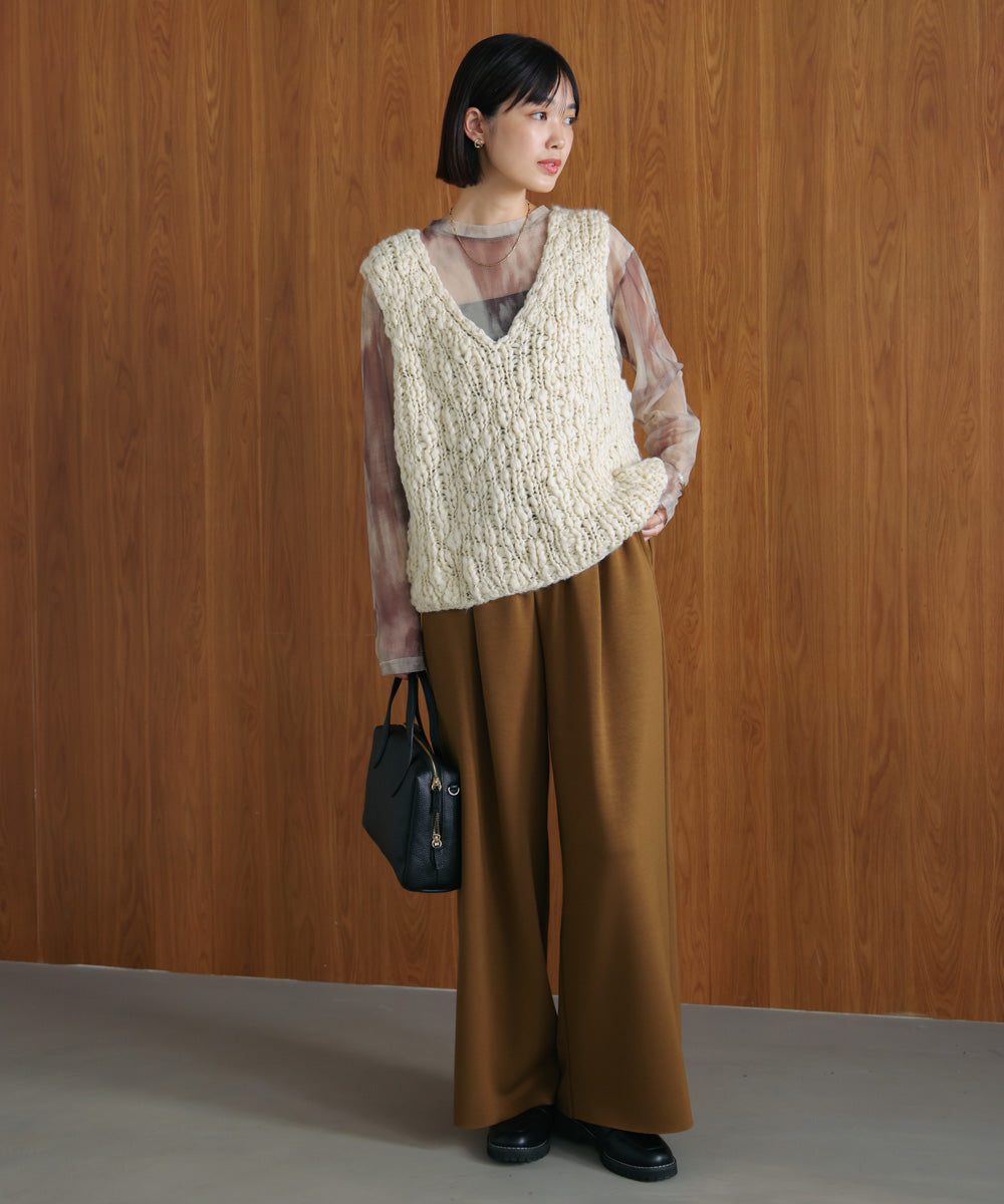 ハンドニットVベスト