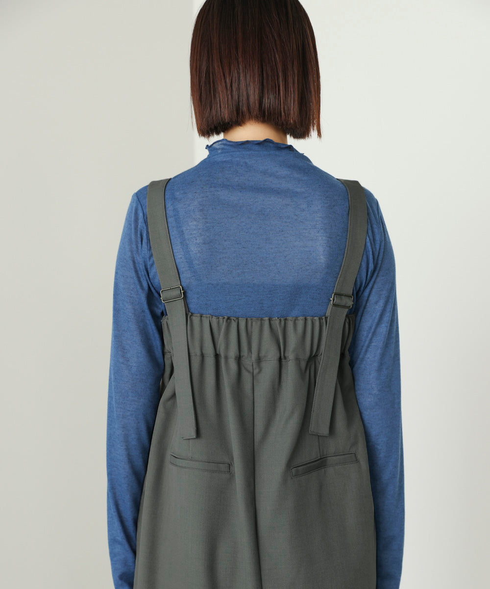 ラップアクセントボタンワンピース