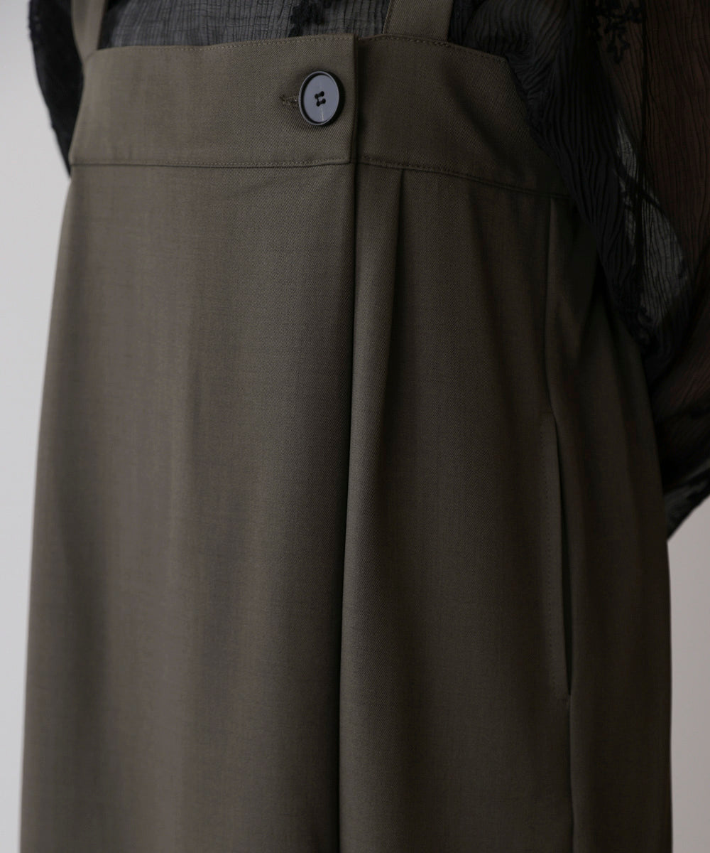 ラップアクセントボタンワンピース