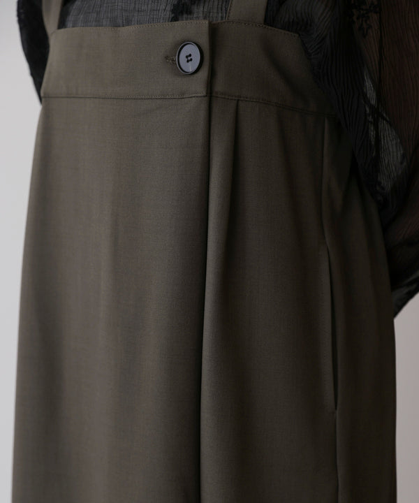 ラップアクセントボタンワンピース