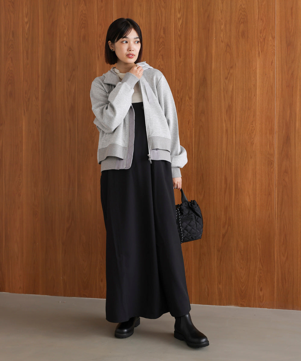 ラップアクセントボタンワンピース