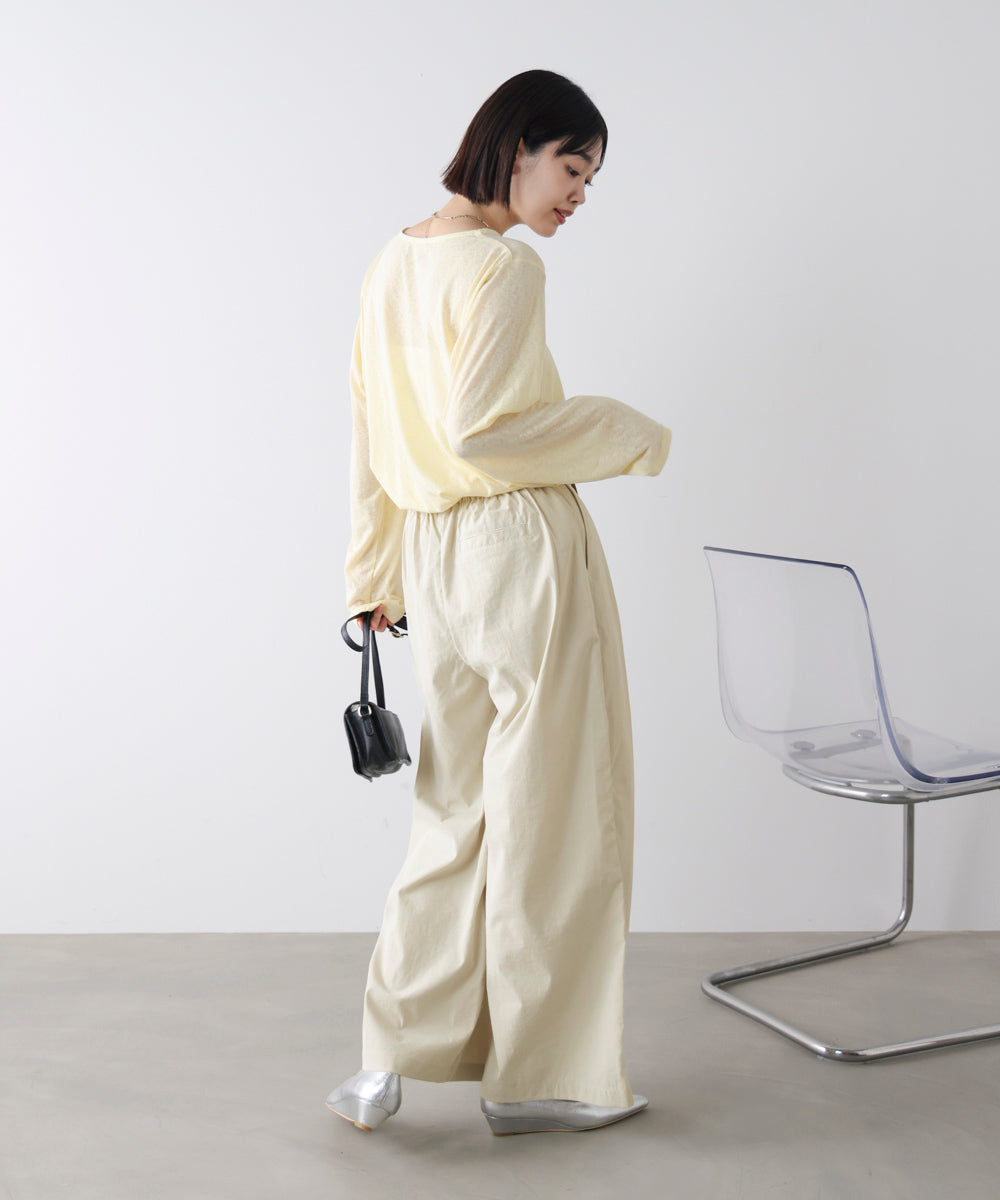 【UVカット】ストレッチテックチノワイドパンツ