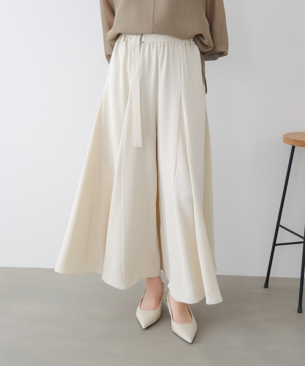 麻ライクポイントベルトパンツ