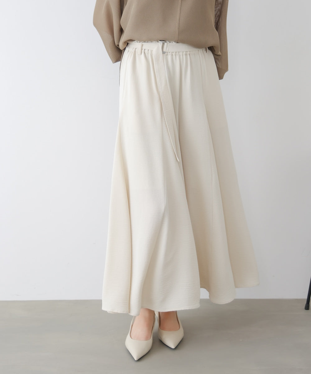 麻ライクポイントベルトパンツ
