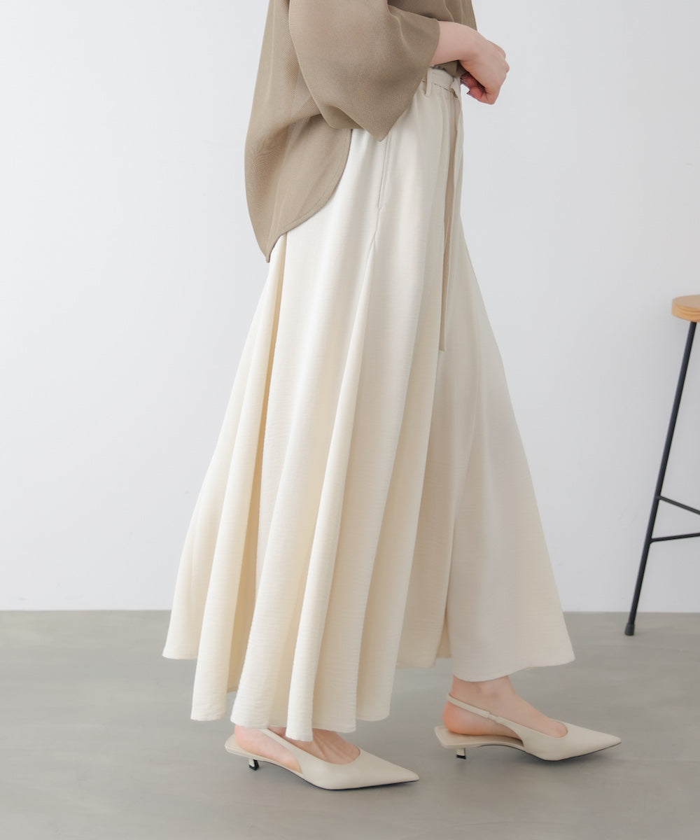 麻ライクポイントベルトパンツ
