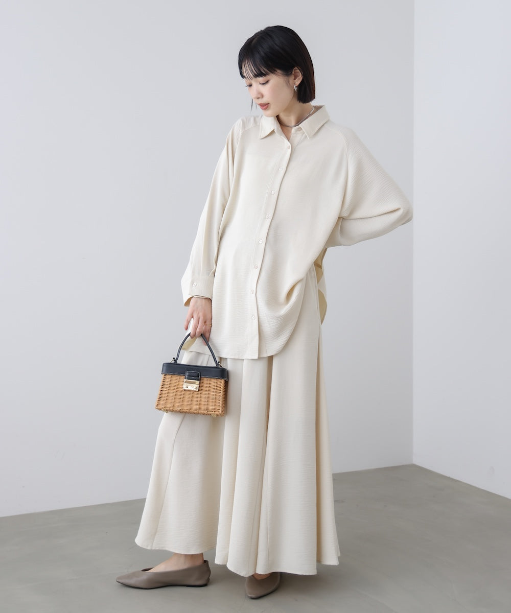 麻ライクポイントベルトパンツ