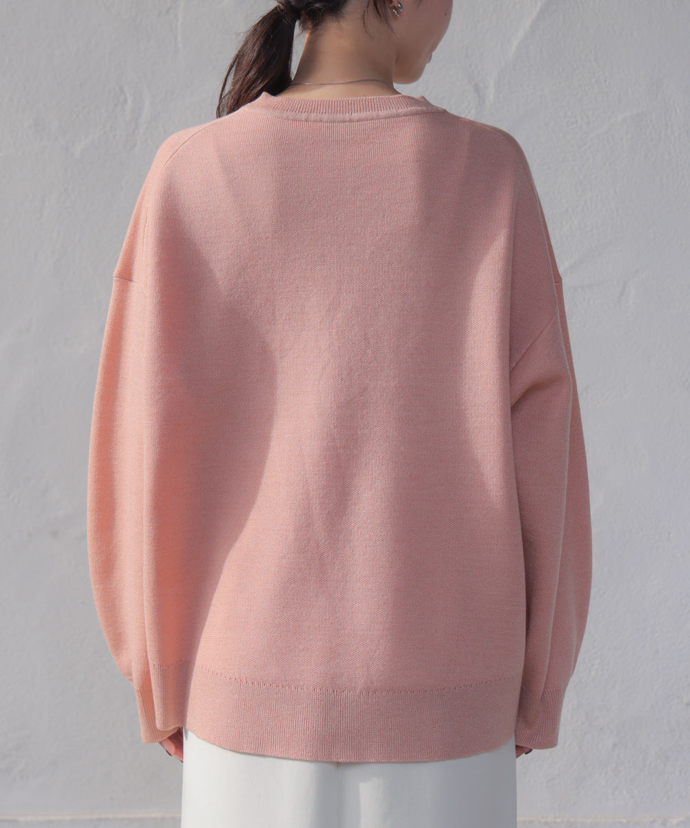 ラメスウエットライクニットプルオーバー