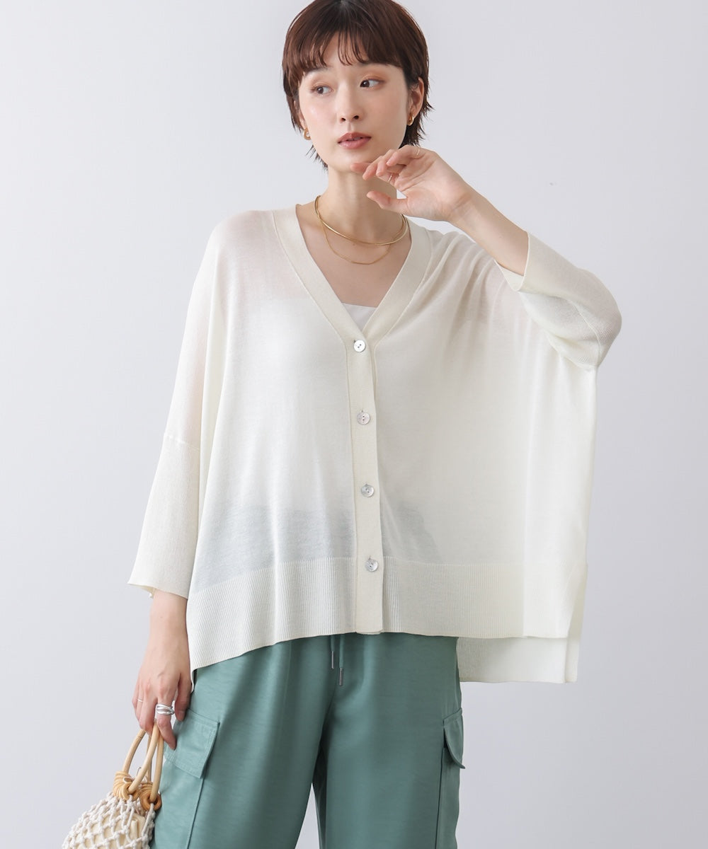 【新色追加】UVサラサラBOXシルエット前後差カーデ