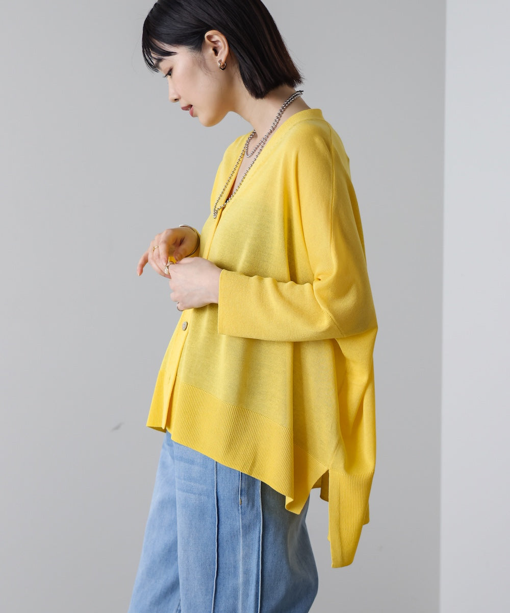 UVサラサラBOXシルエット前後差カーデ