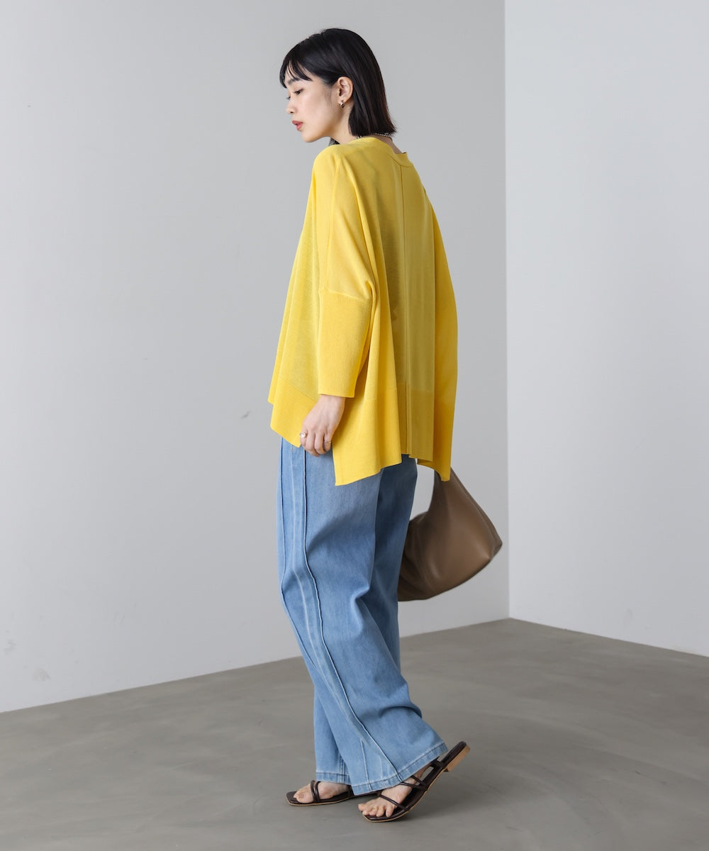 UVサラサラBOXシルエット前後差カーデ
