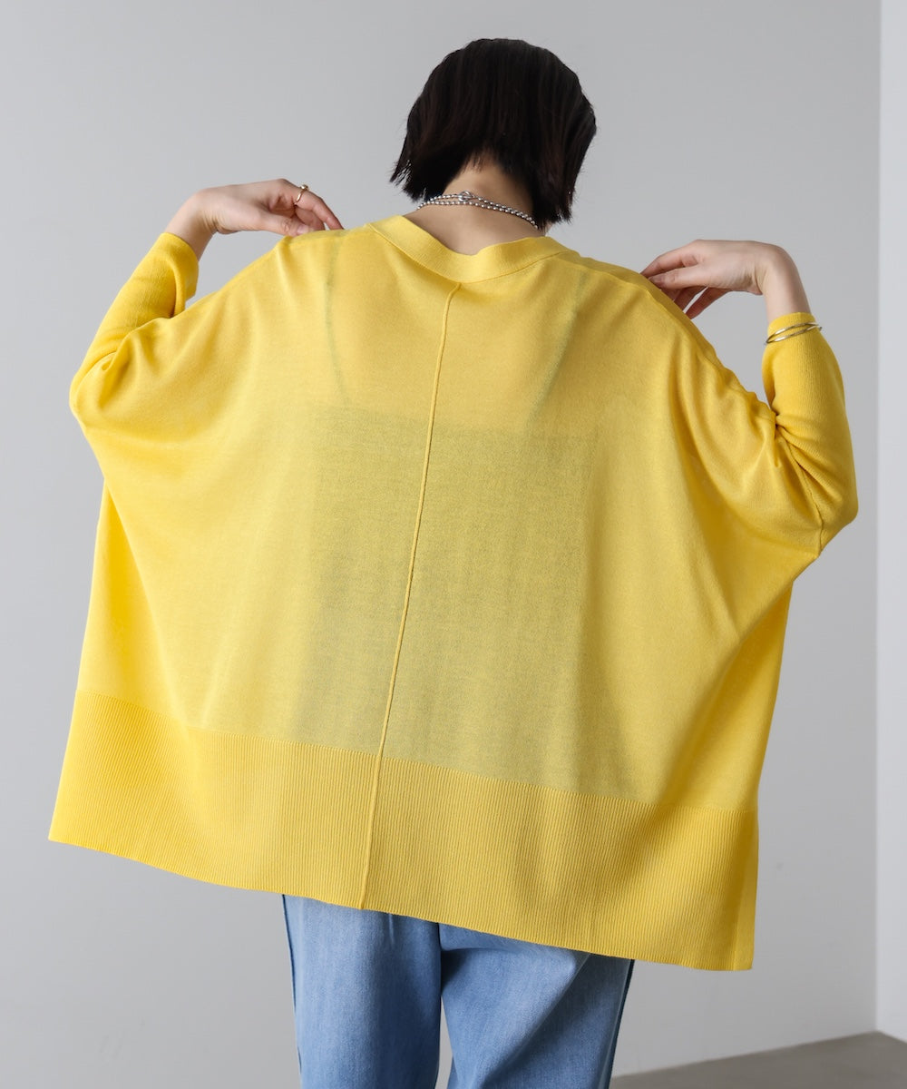 UVサラサラBOXシルエット前後差カーデ