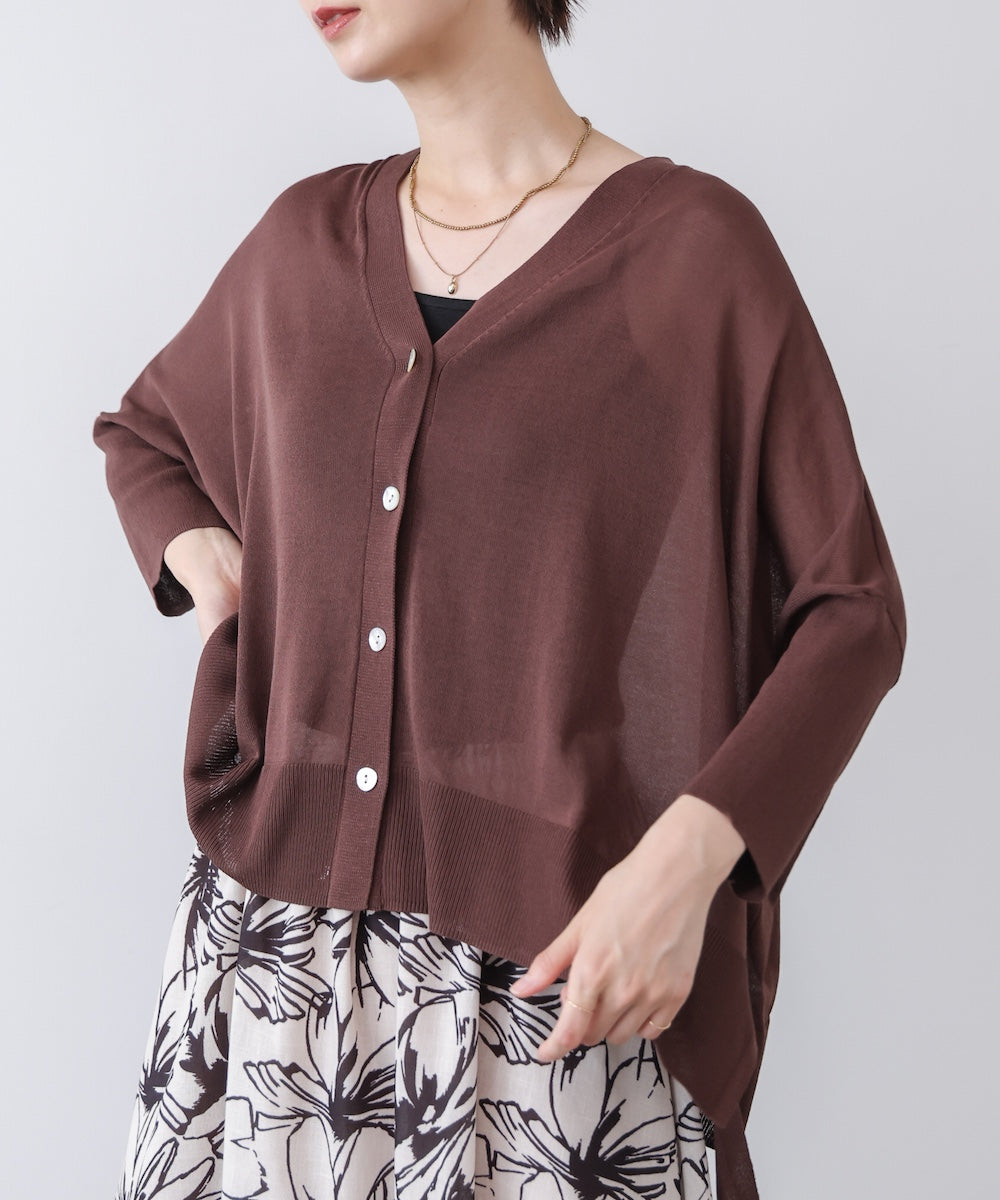 【新色追加】UVサラサラBOXシルエット前後差カーデ
