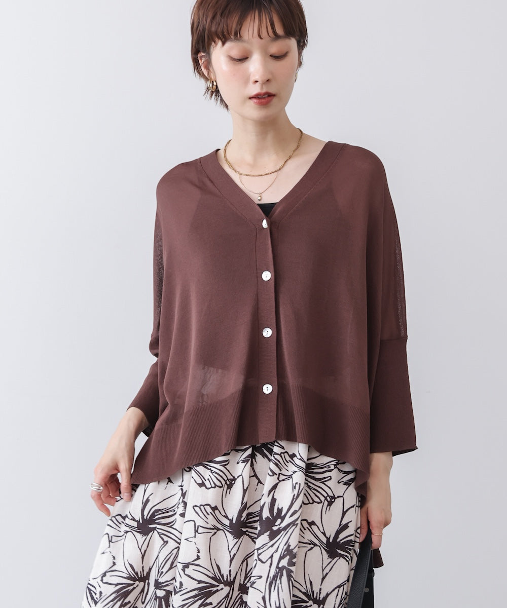 【新色追加】UVサラサラBOXシルエット前後差カーデ