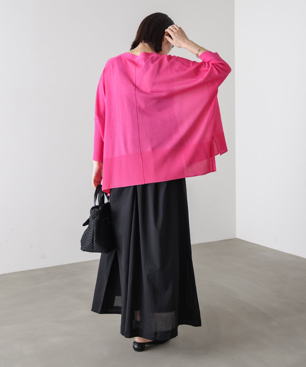 UVサラサラBOXシルエット前後差カーデ
