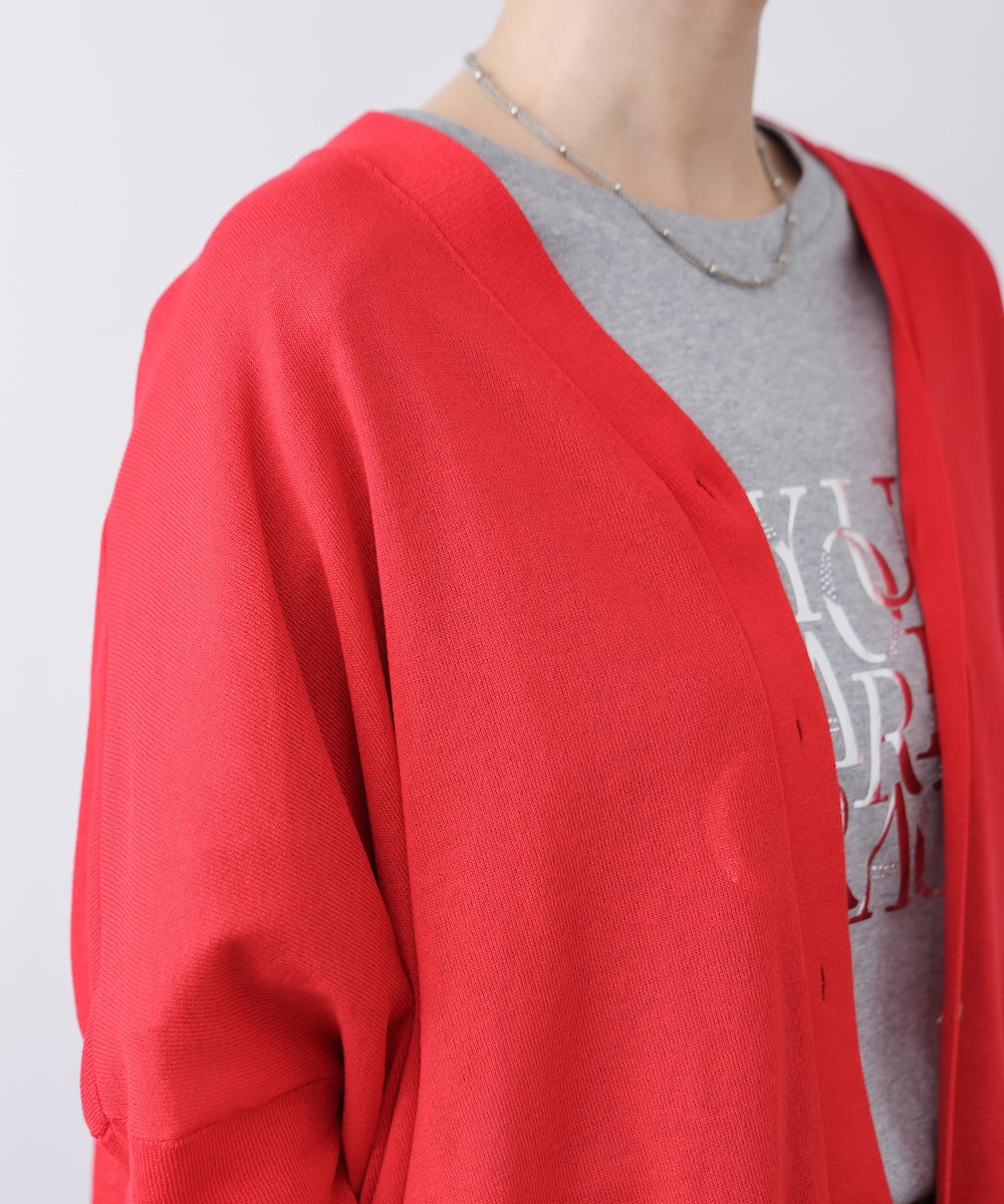【新色追加】UVサラサラBOXシルエット前後差カーデ