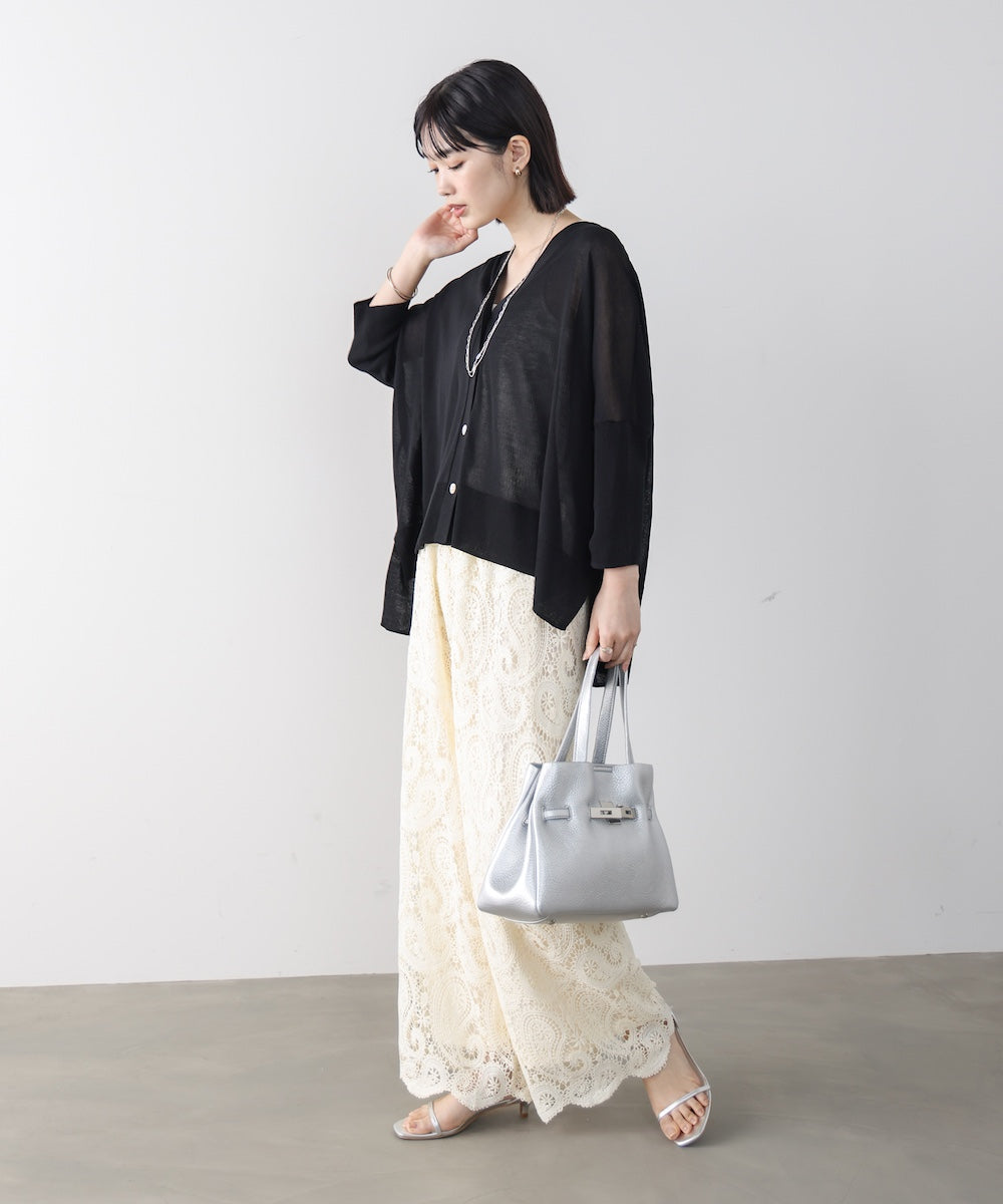 UVサラサラBOXシルエット前後差カーデ