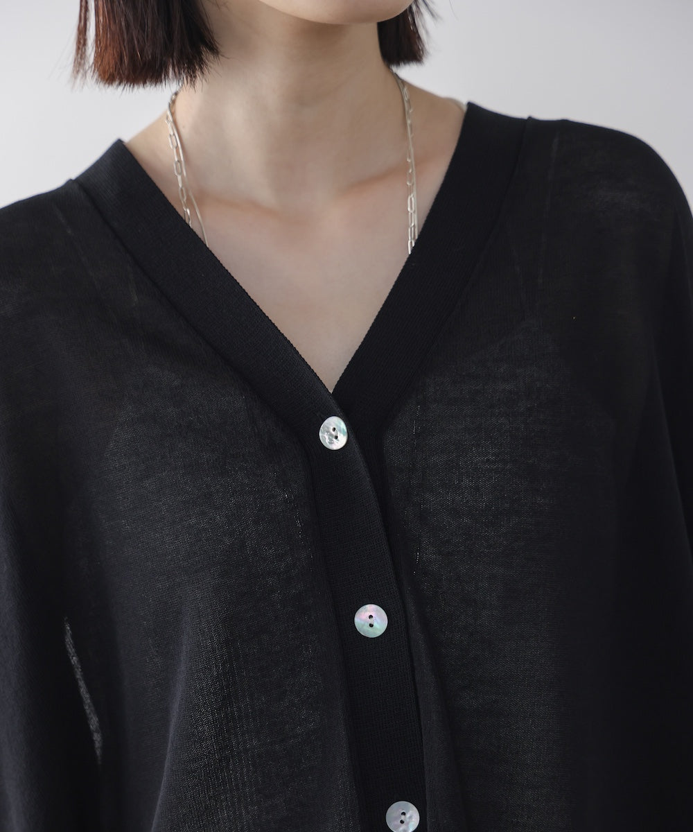 UVサラサラBOXシルエット前後差カーデ