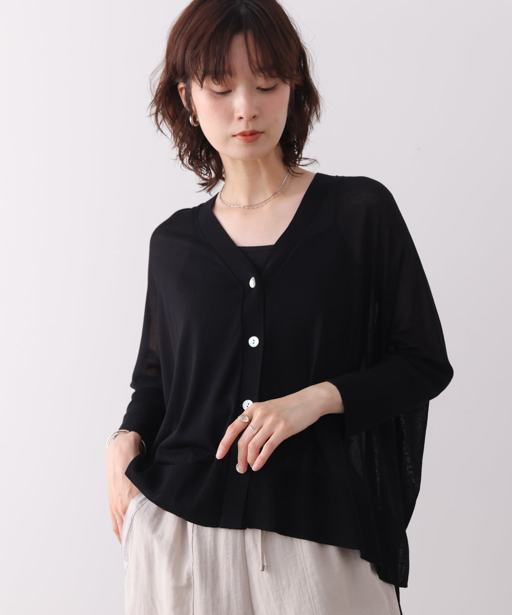 【新色追加】UVサラサラBOXシルエット前後差カーデ