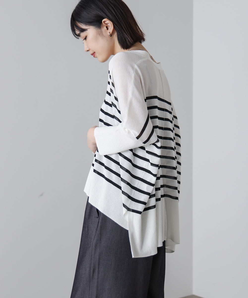 UVサラサラBOXシルエット前後差カーデ