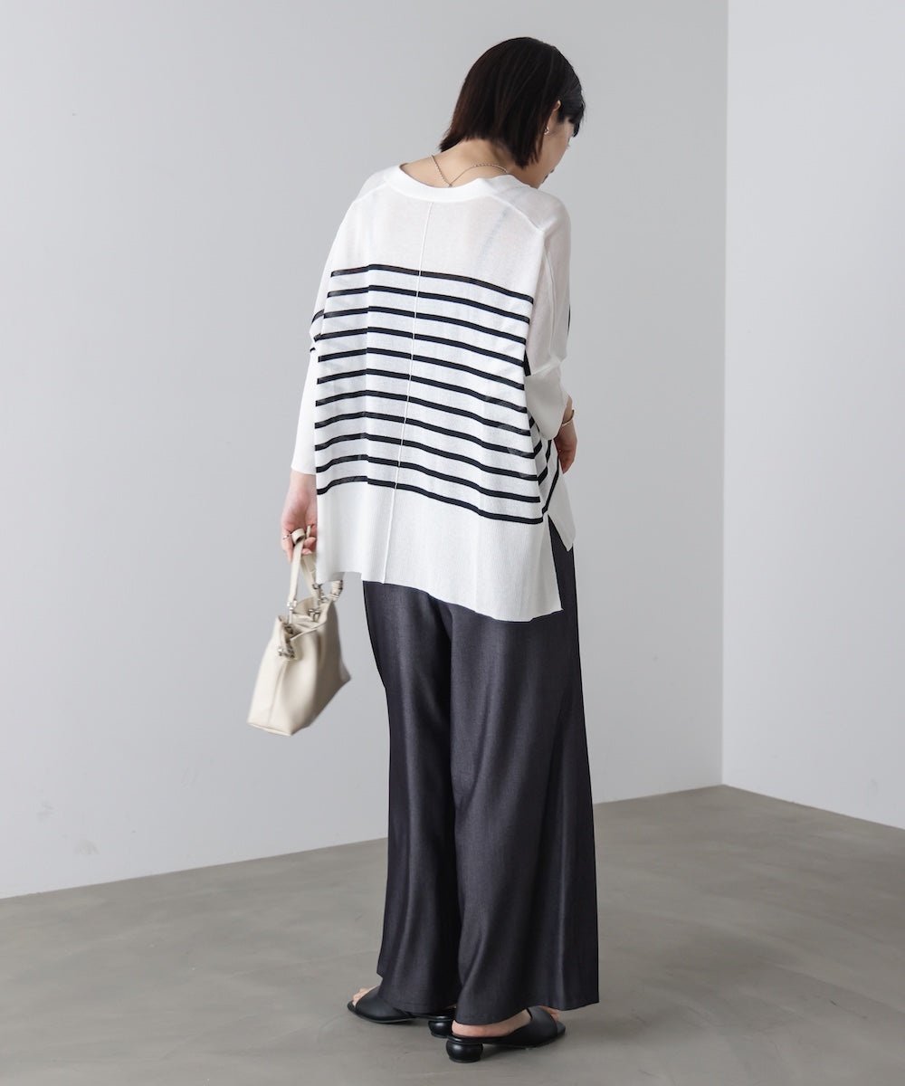 UVサラサラBOXシルエット前後差カーデ