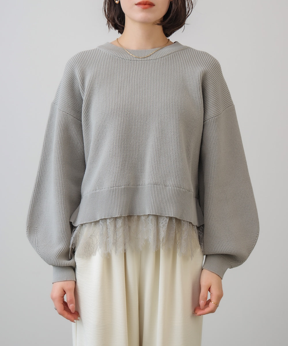 【WEB限定】軽量レイヤードニットプルオーバー