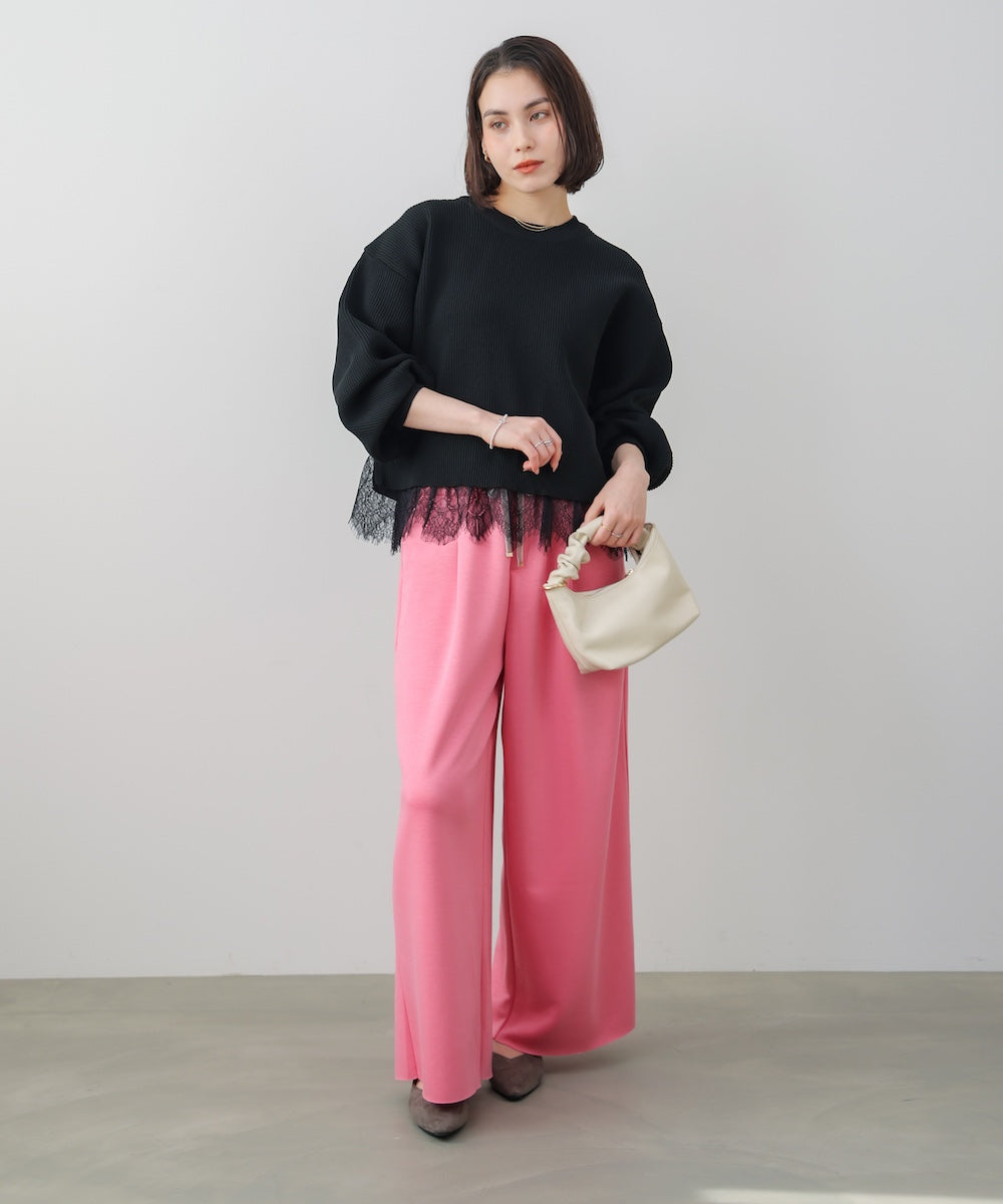 【WEB限定】軽量レイヤードニットプルオーバー