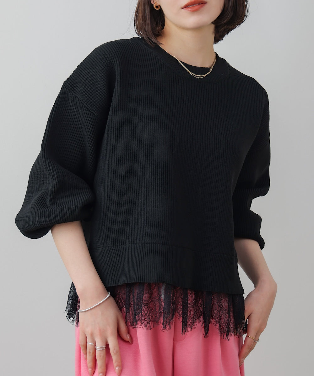 【WEB限定】軽量レイヤードニットプルオーバー