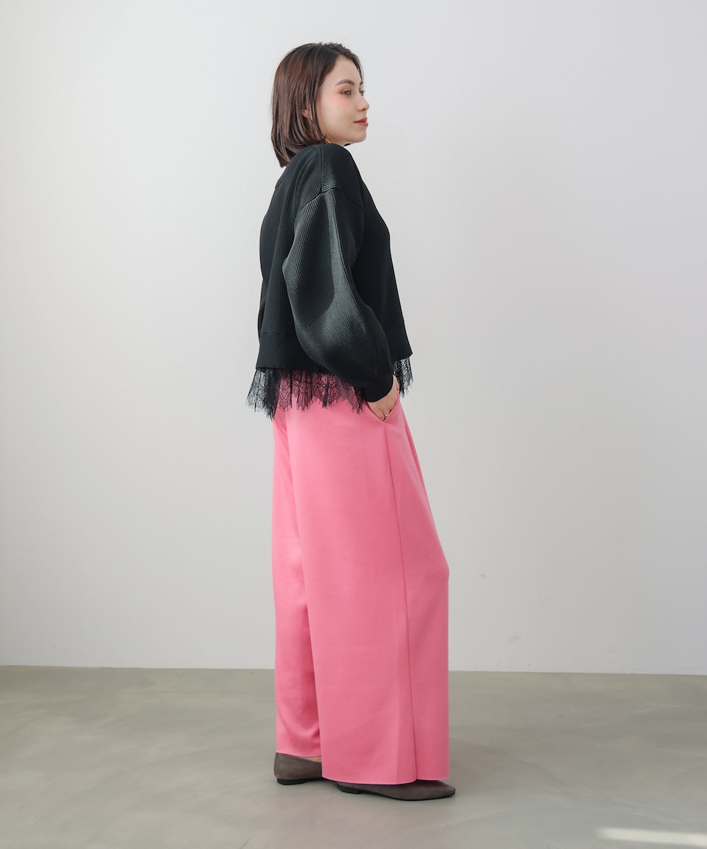 【WEB限定】軽量レイヤードニットプルオーバー