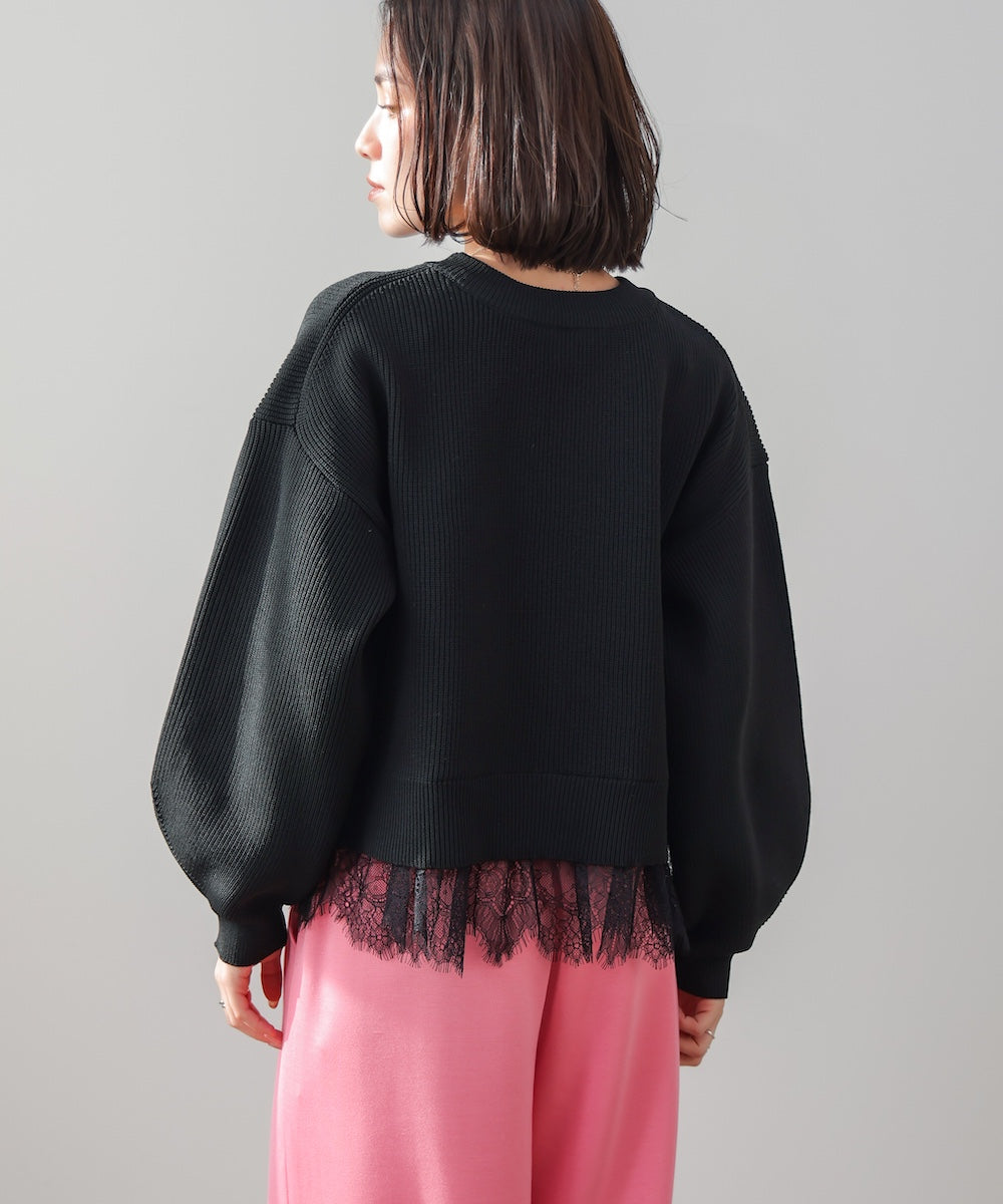 【WEB限定】軽量レイヤードニットプルオーバー