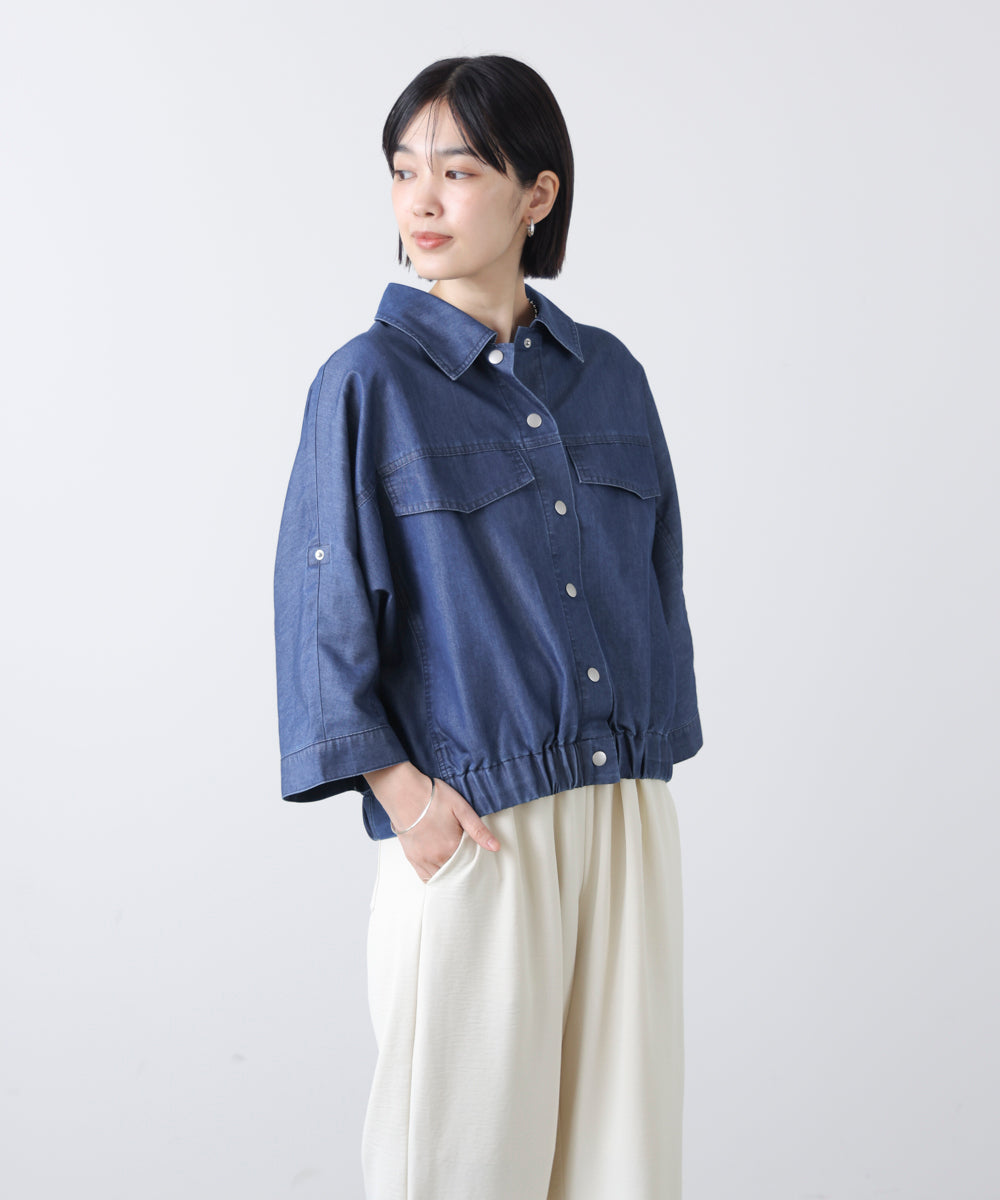 ライトデニムドルマンブルゾン