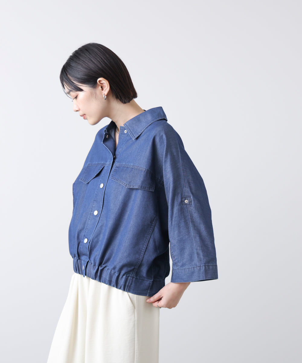 ライトデニムドルマンブルゾン
