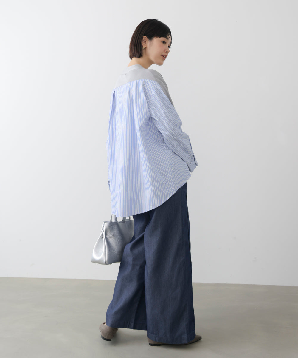 ライトデニムイージーワイドパンツ