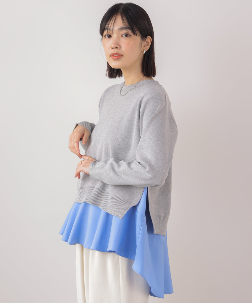 ニットセットレイヤードプルオーバー