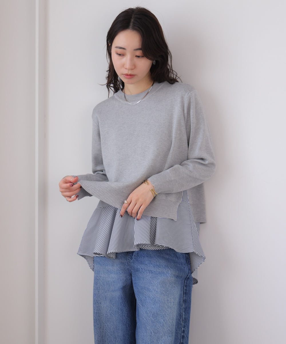 ニットセットレイヤードプルオーバー