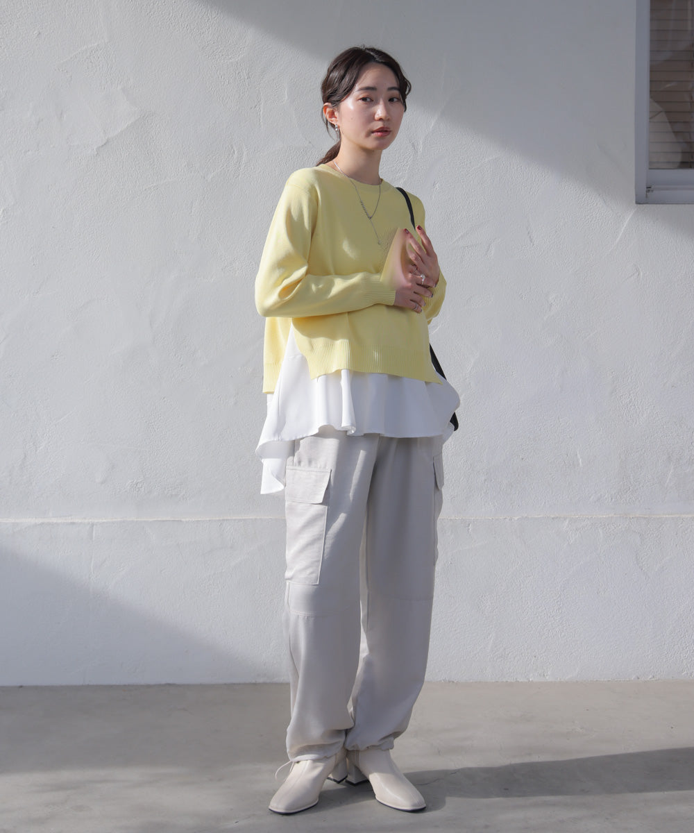 ニットセットレイヤードプルオーバー