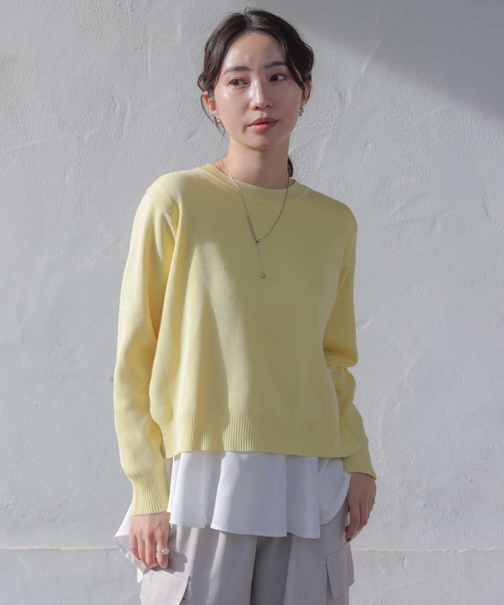 ニットセットレイヤードプルオーバー