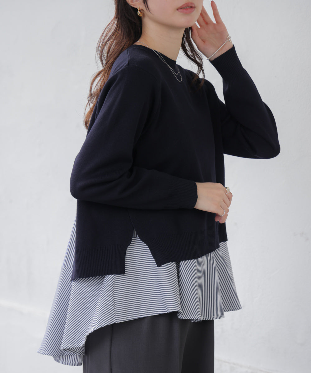 ニットセットレイヤードプルオーバー