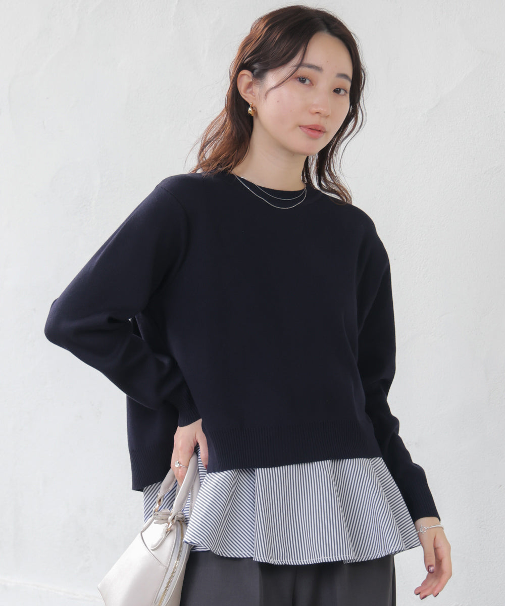 ニットセットレイヤードプルオーバー