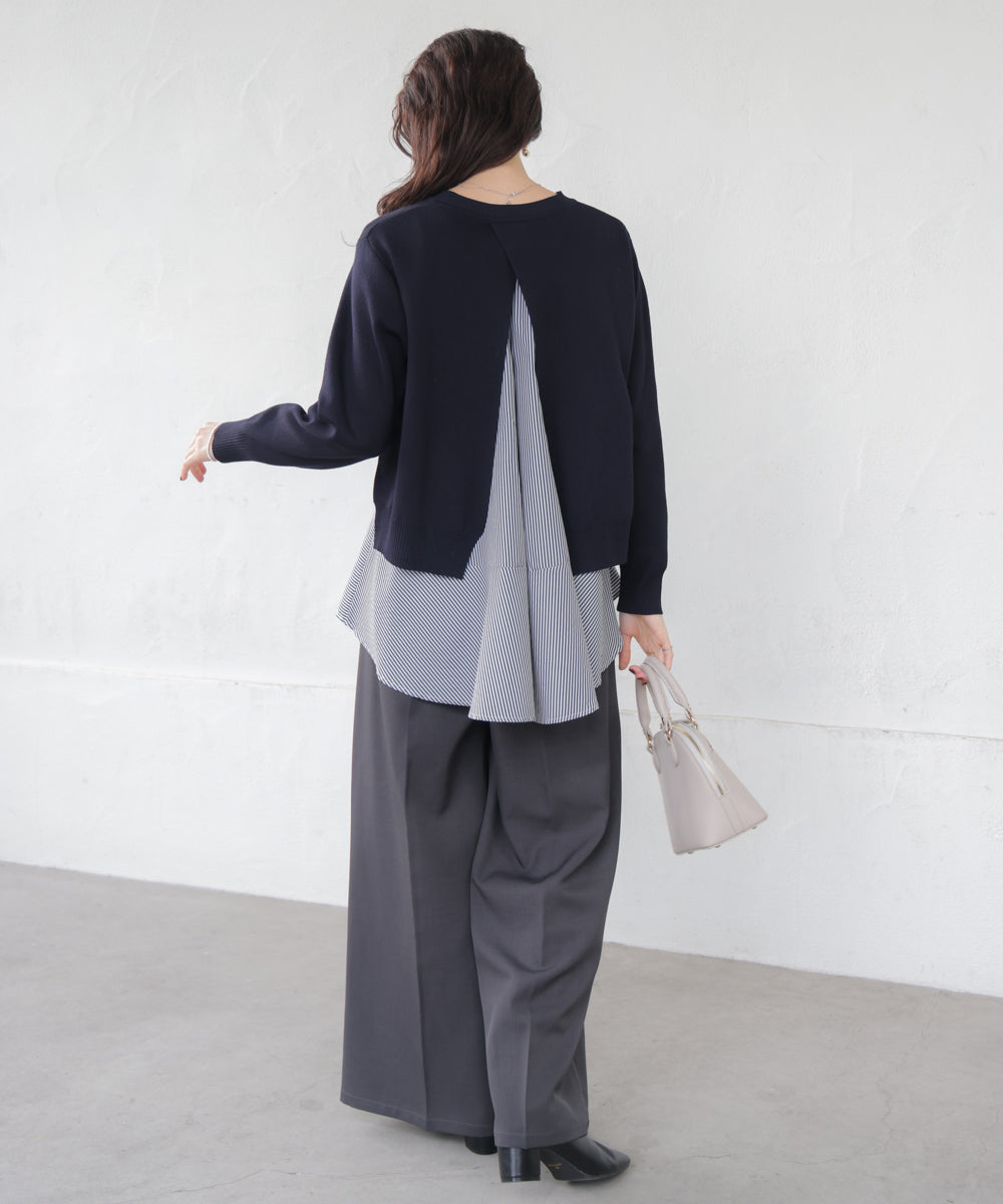 ニットセットレイヤードプルオーバー